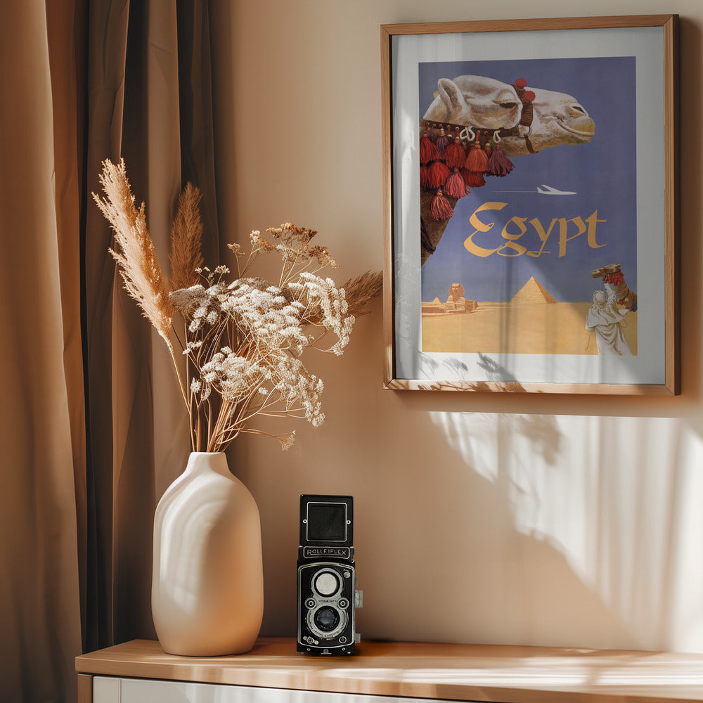 Egypt. Fly Twa (1960) Vintage Poster By David Klein - Poster / Art Print - interiör