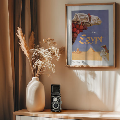 Egypt. Fly Twa (1960) Vintage Poster By David Klein - Poster / Art Print - interiör