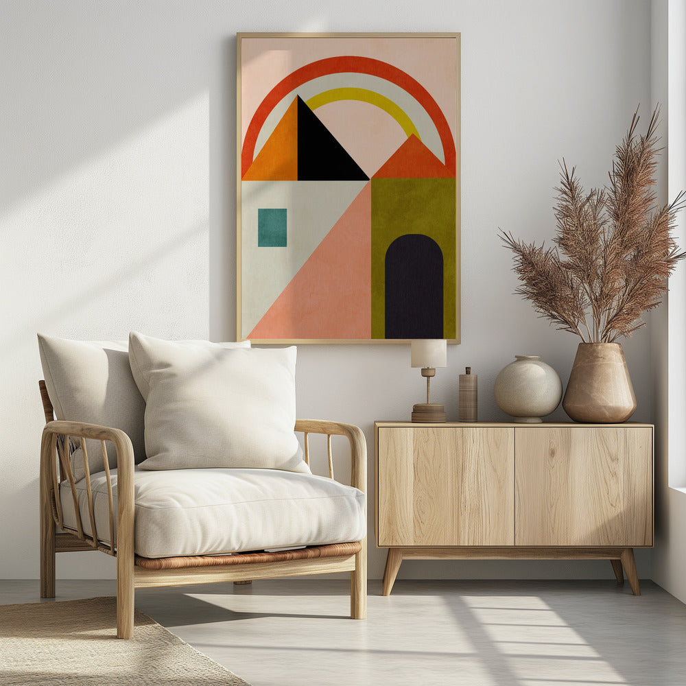 Playing Around Shapes - Poster / Art Print - interiör