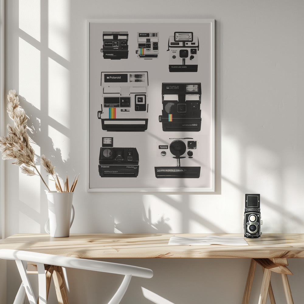 Instant Camera Collection - Poster / Art Print - interiör