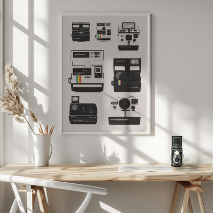 Instant Camera Collection - Poster / Art Print - interiör
