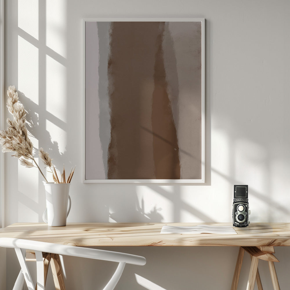 Abstract Mocha Linearity - Poster / Art Print - interiör