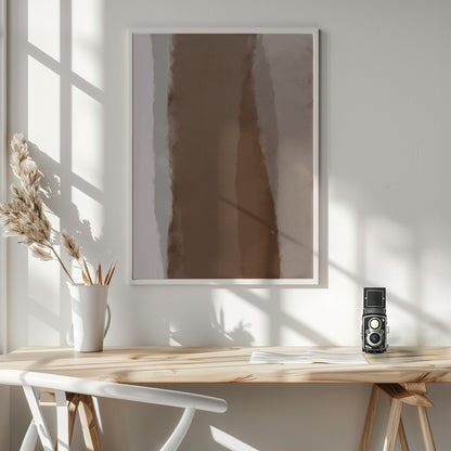 Abstract Mocha Linearity - Poster / Art Print - interiör