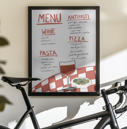 Italian Menu - Poster / Art Print - interiör