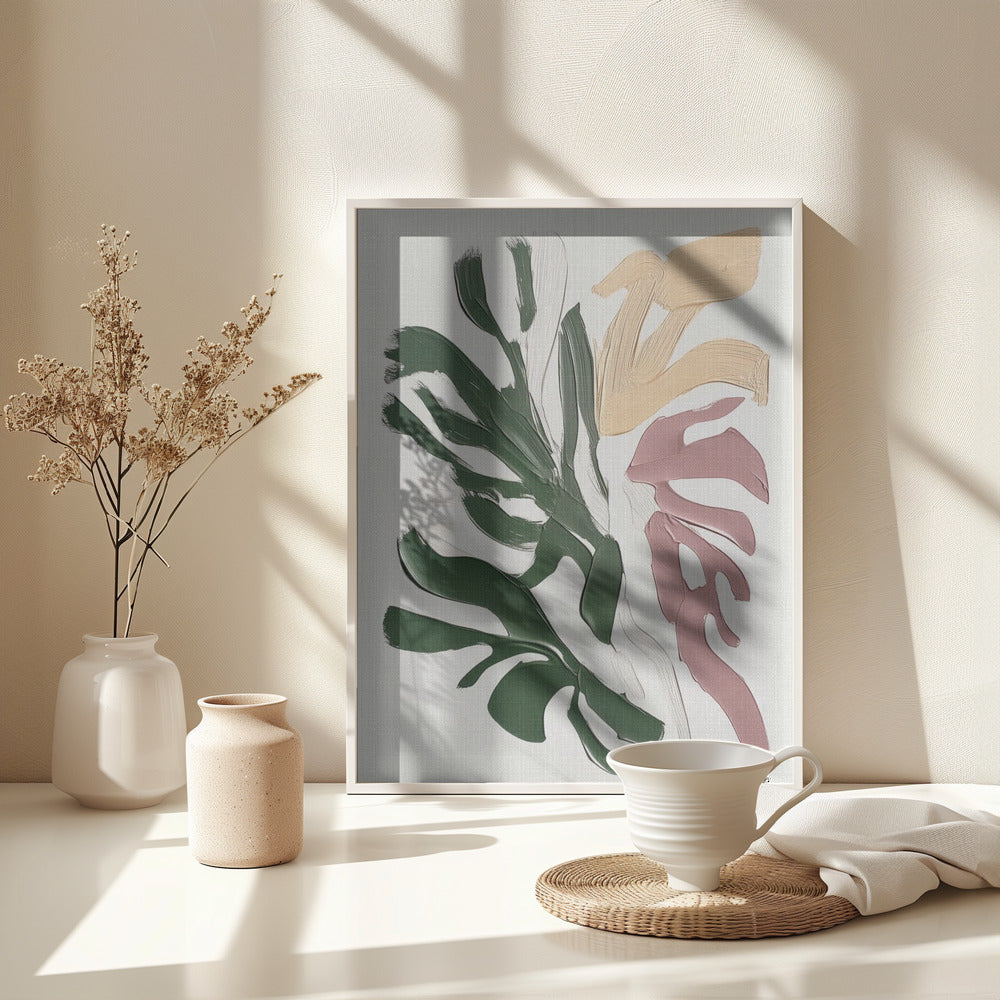 Painterly Florals II - Poster / Art Print - interiör