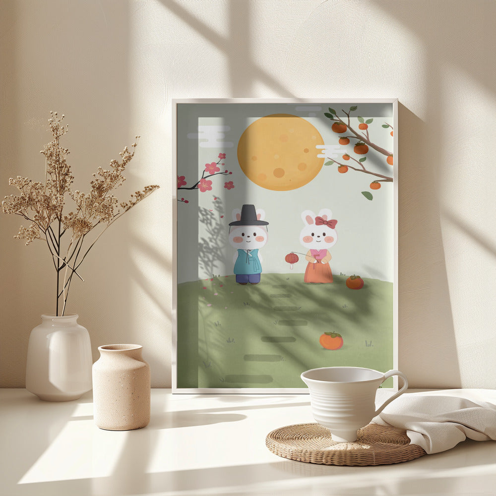 Happy Mid Autumn Festival Tradition - Poster / Art Print - interiör