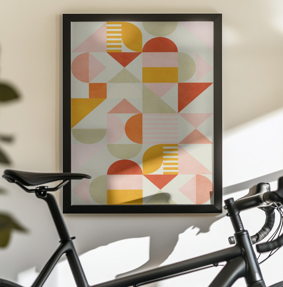 Bauhaus Fun Pastel - Poster / Art Print - interiör