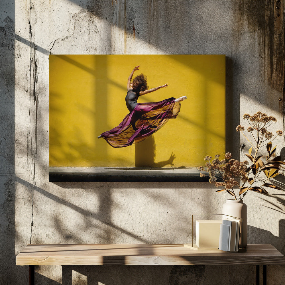 Ballet dancer jumping - Poster / Art Print - interiör