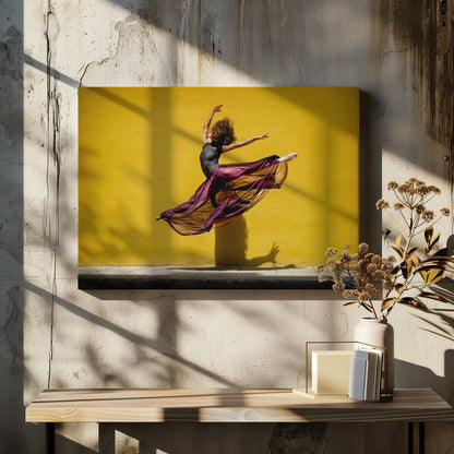 Ballet dancer jumping - Poster / Art Print - interiör