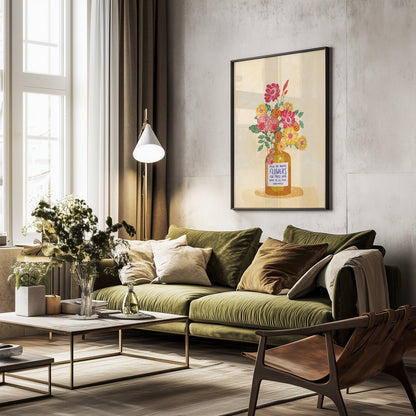 Always flowers - Poster / Art Print - interiör