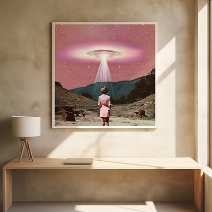 Beam Me Up Barbie 2 Collage Art - Poster / Art Print - interiör