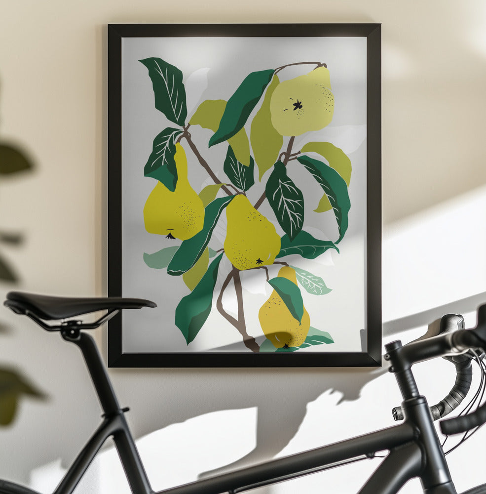 Yellow Pears - Poster / Art Print - interiör