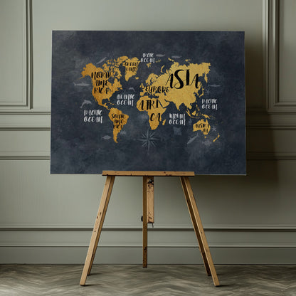 Världskarta 30 - Poster / Art Print - interiör