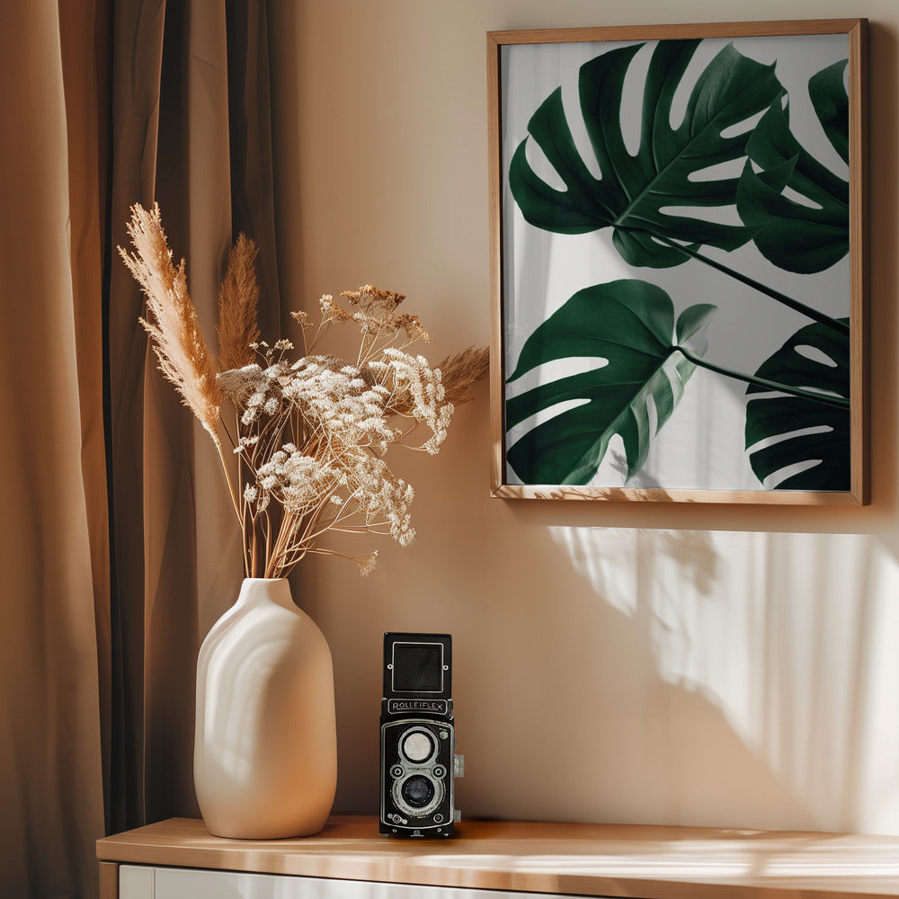 Monstera Natural 43 - Poster / Art Print - interiör
