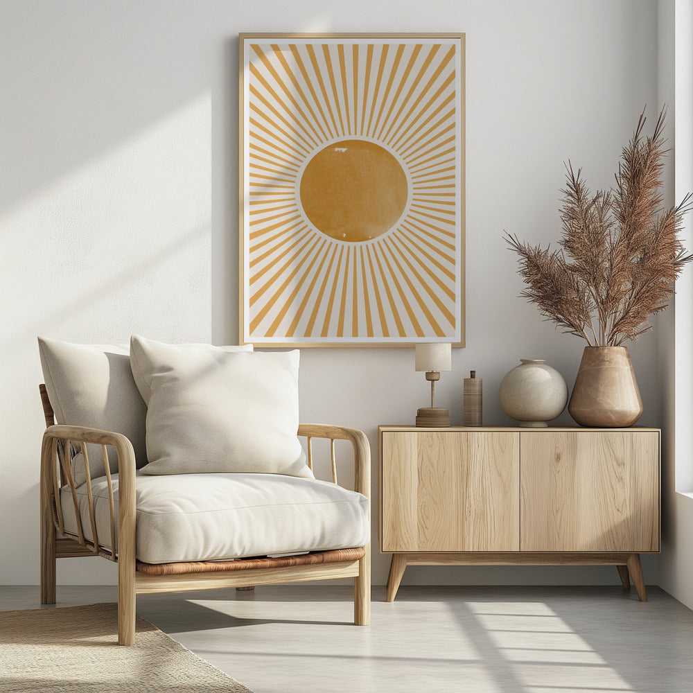 Boho Sun - Poster / Art Print - interiör