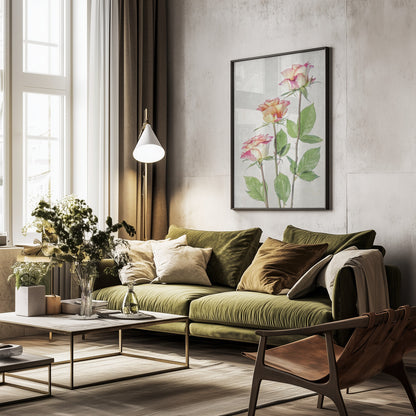 Roses - Poster / Art Print - interiör