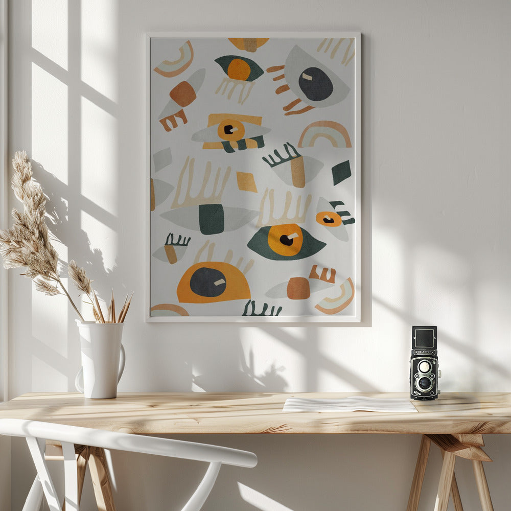 Abstract Art Eyes - Poster / Art Print - interiör