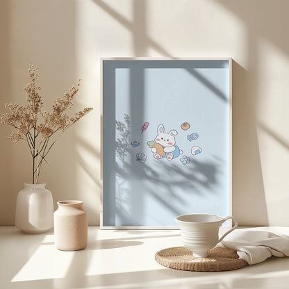 Lazy Rabbit - Poster / Art Print - interiör