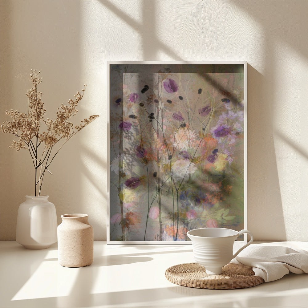 Painterly flowers - Poster / Art Print - interiör