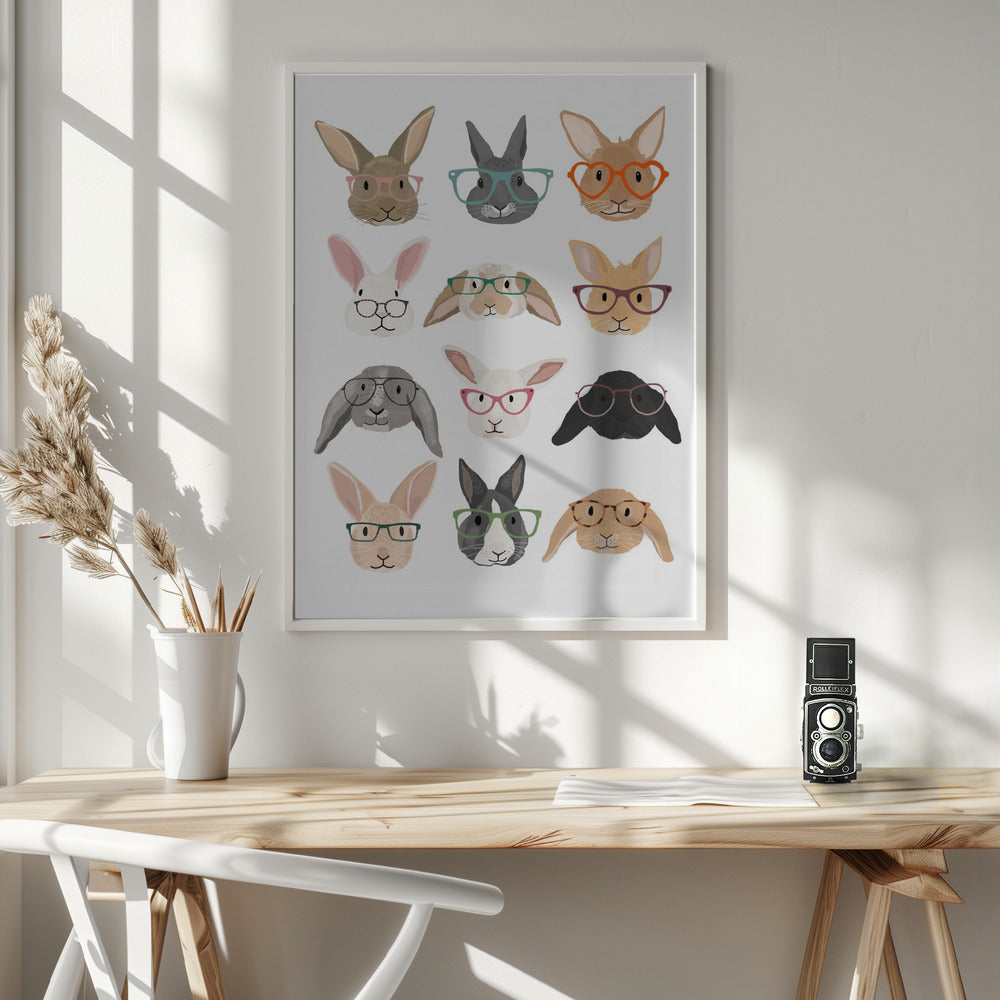 H Rabbits 2 - Poster / Art Print - interiör
