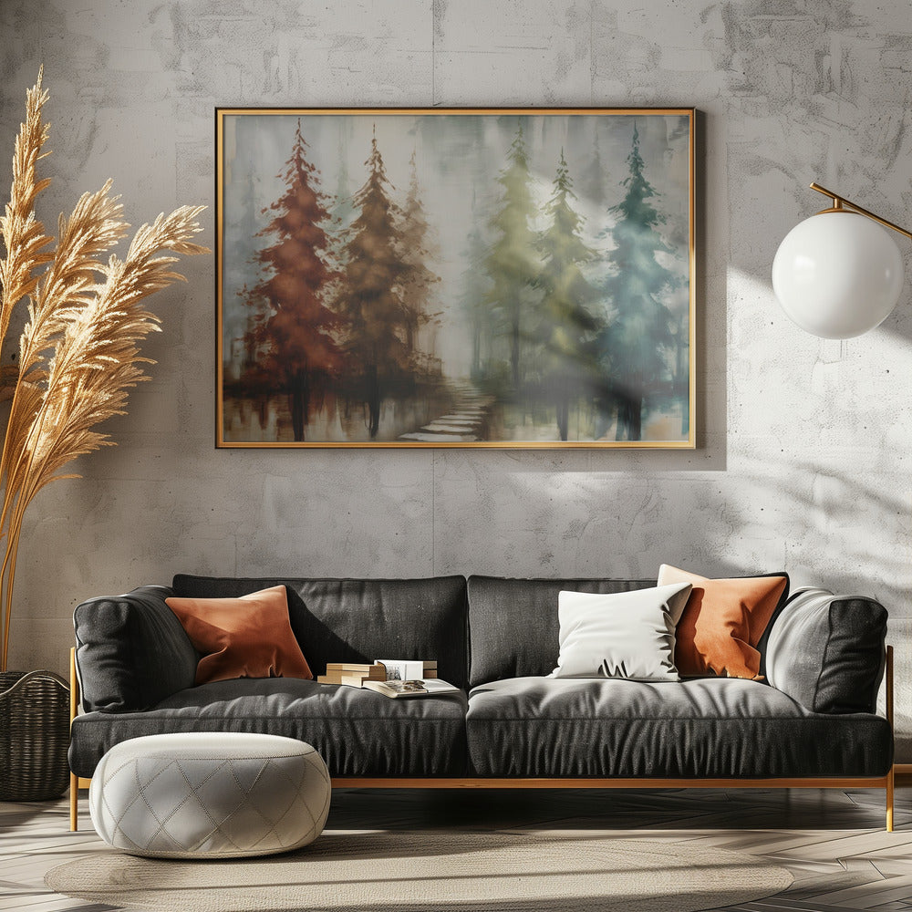 Forest With Earth Tones - Poster / Art Print - interiör