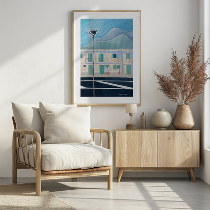 Alpes Maritimes With Palm Tree - Poster / Art Print - interiör