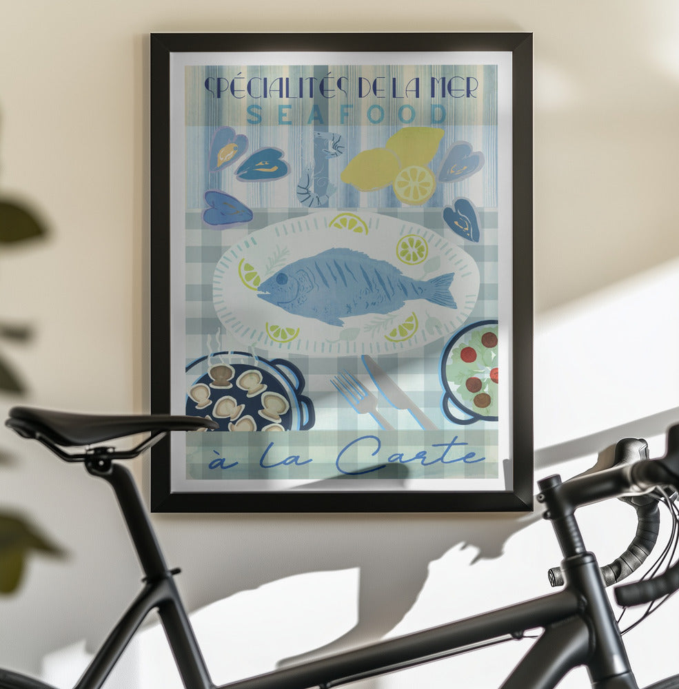 Spécialités de la Mer: Seafood à la Carte - Poster / Art Print - interiör