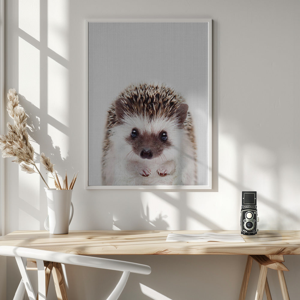 Peekaboo Hedgehog - Poster / Art Print - interiör