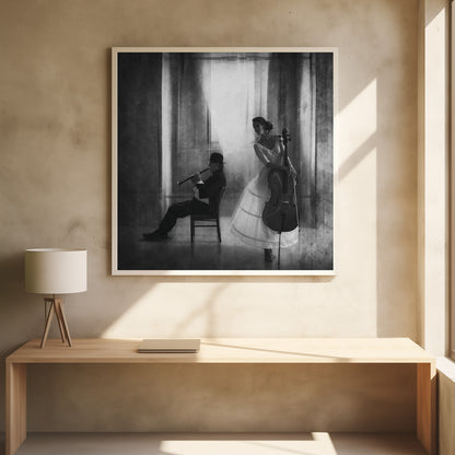 Pause for cello - Poster / Art Print - interiör