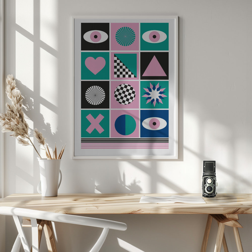 GEOMETRIC III - Poster / Art Print - interiör