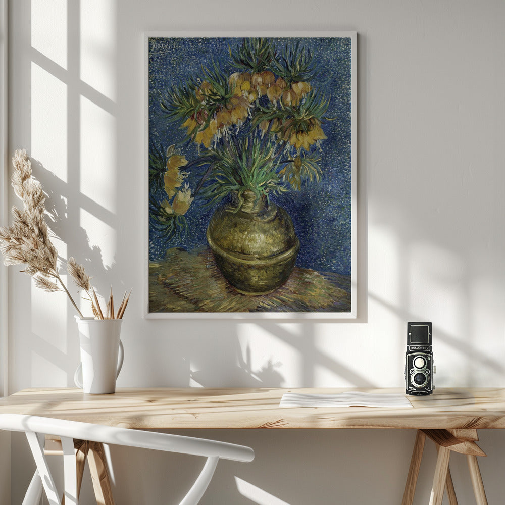Vincent Van Gogh's Imperial Fritillaries In a Copper Vase (1887) - Poster / Art Print - interiör