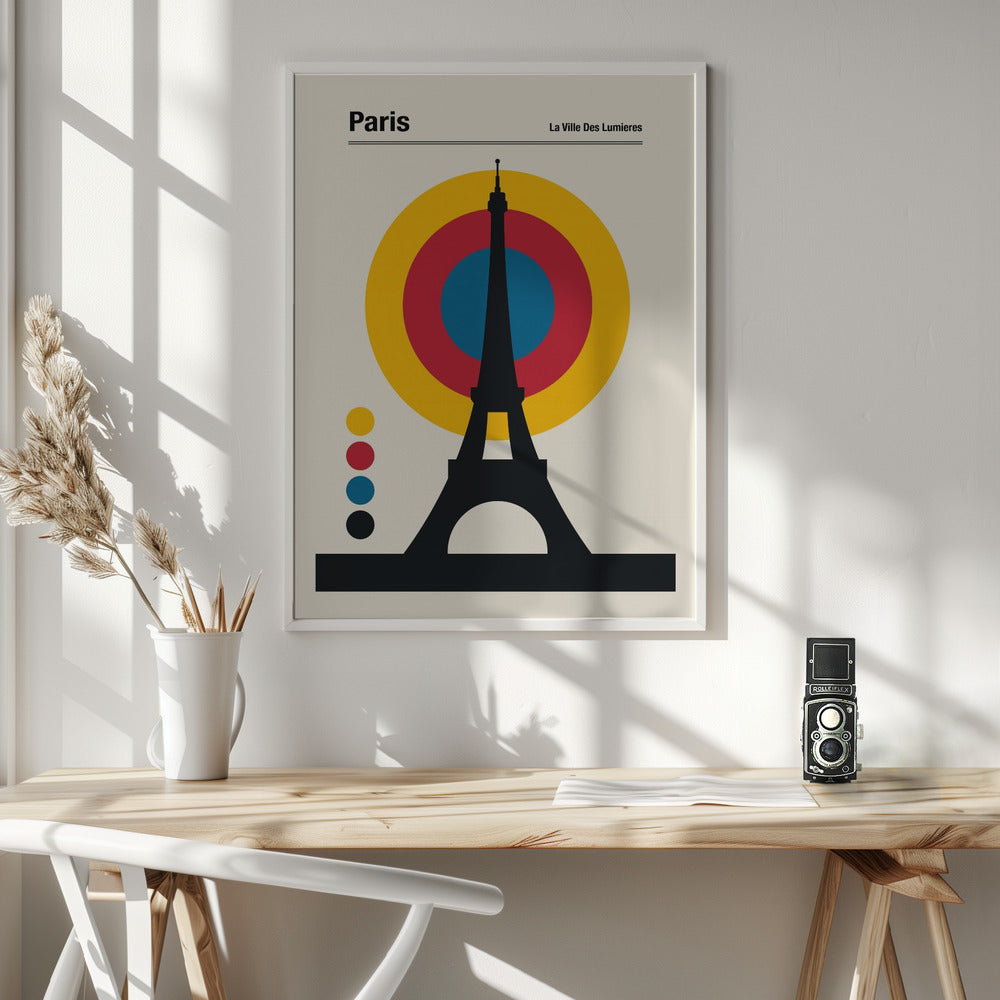 Paris Eiffel Tower Retro travel Print - Poster / Art Print - interiör