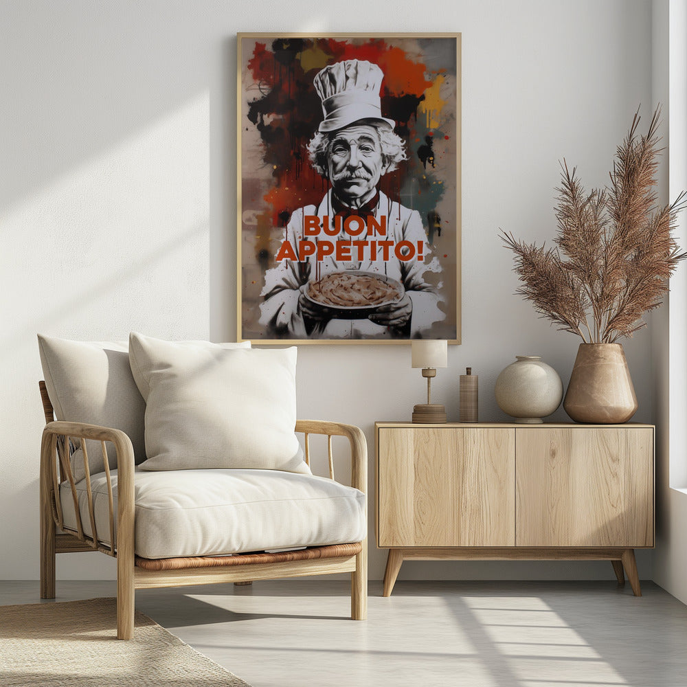 The Pasta Chef - Poster / Art Print - interiör