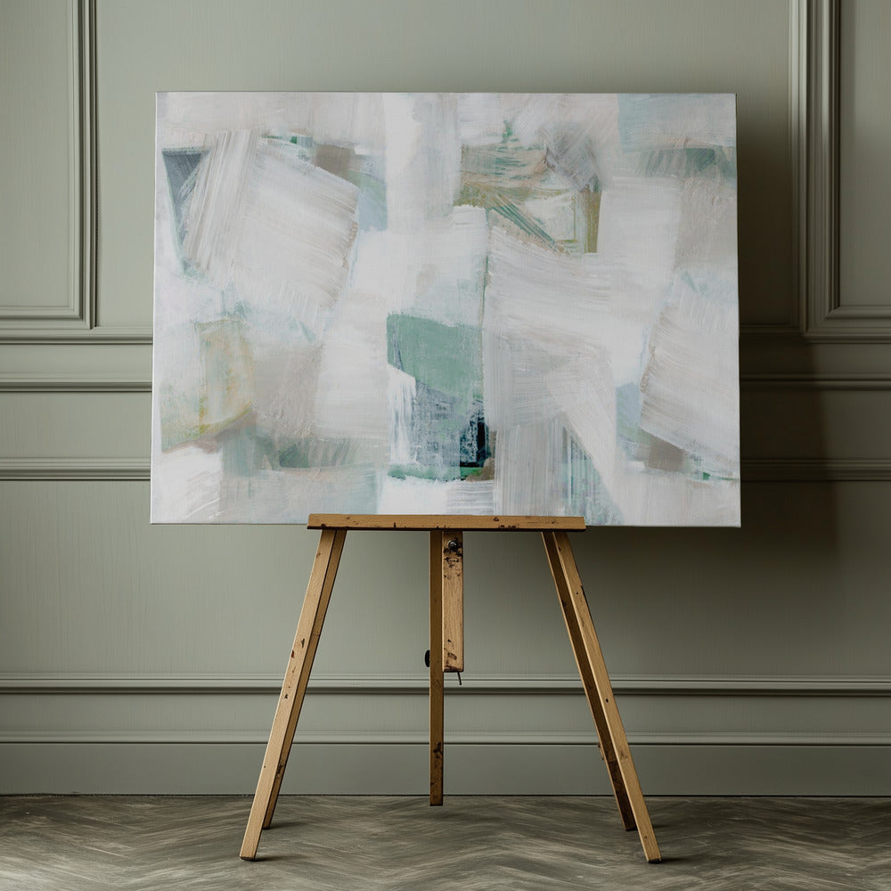 Whispers of White and Blue - Poster / Art Print - interiör