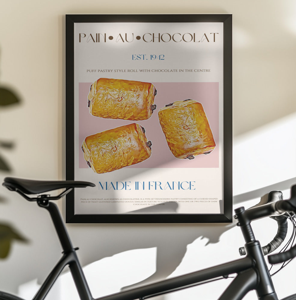 Pain Au Chocolat Print - Poster / Art Print - interiör