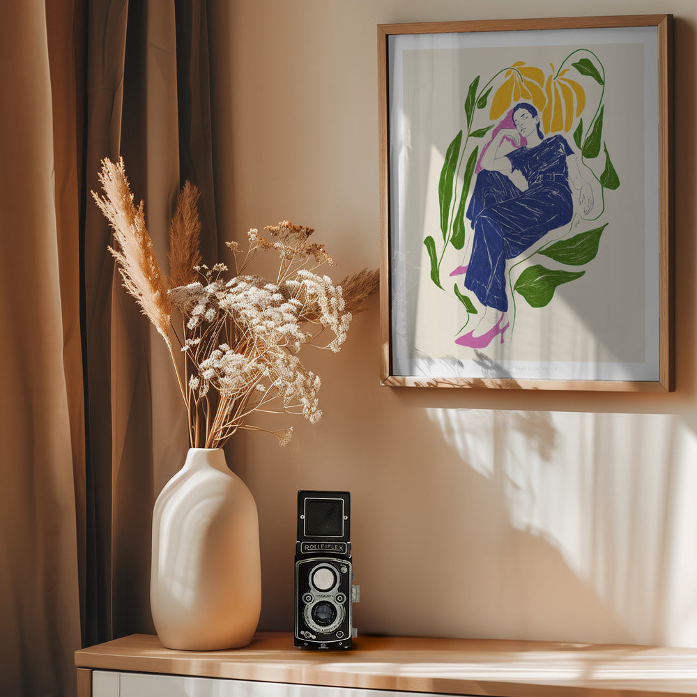 Jlr Quiet in the garden - Poster / Art Print - interiör