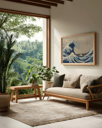 The Great Wave off Kanagawa - Poster / Art Print - interiör