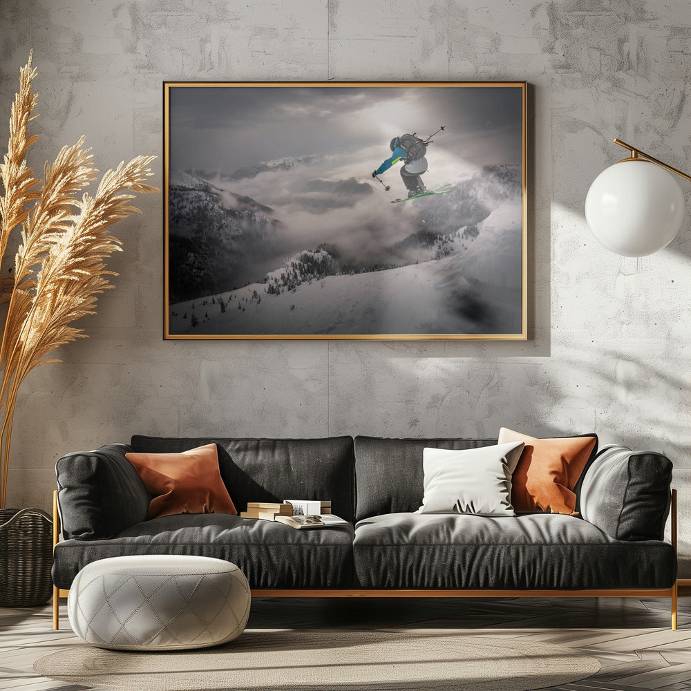 Backcountry skiing - Poster / Art Print - interiör