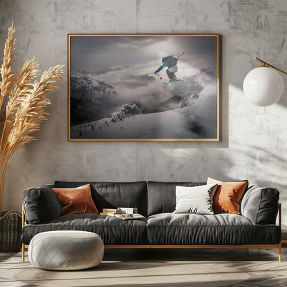 Backcountry skiing - Poster / Art Print - interiör