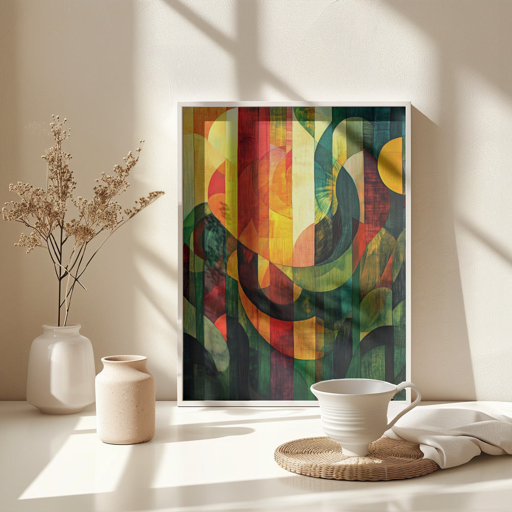 Deep Forest Sunlight - Poster / Art Print - interiör