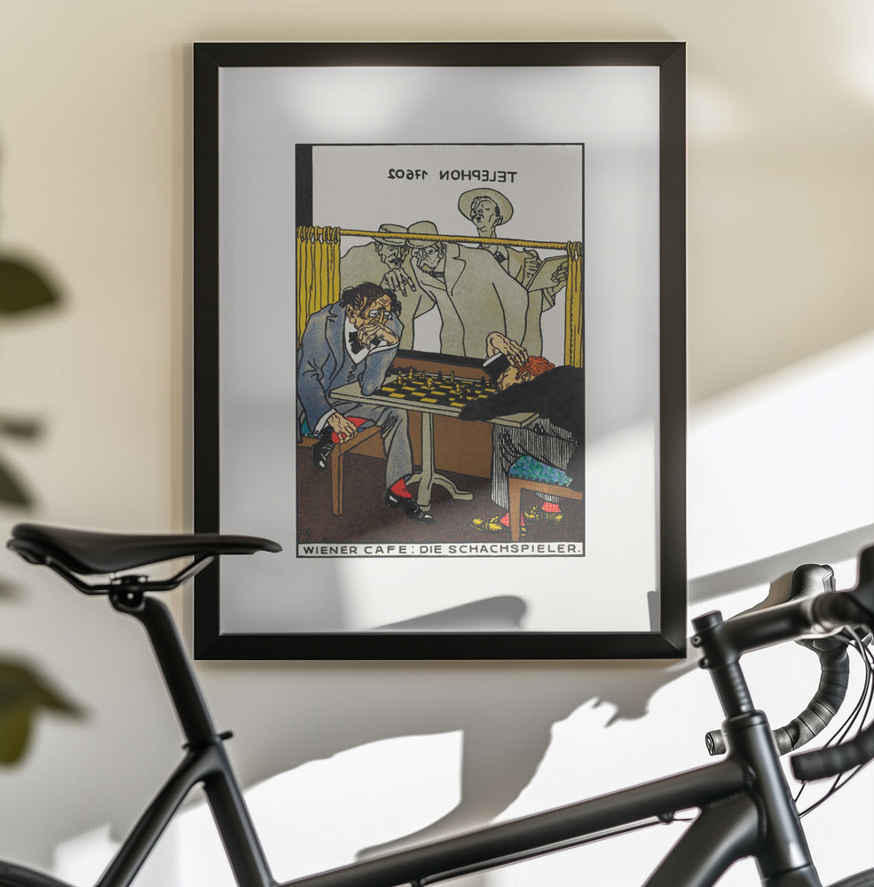 Viennese Café  the Chess Players - Poster / Art Print - interiör