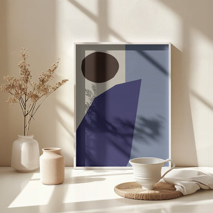 Color Blocks 02 Blue - Poster / Art Print - interiör