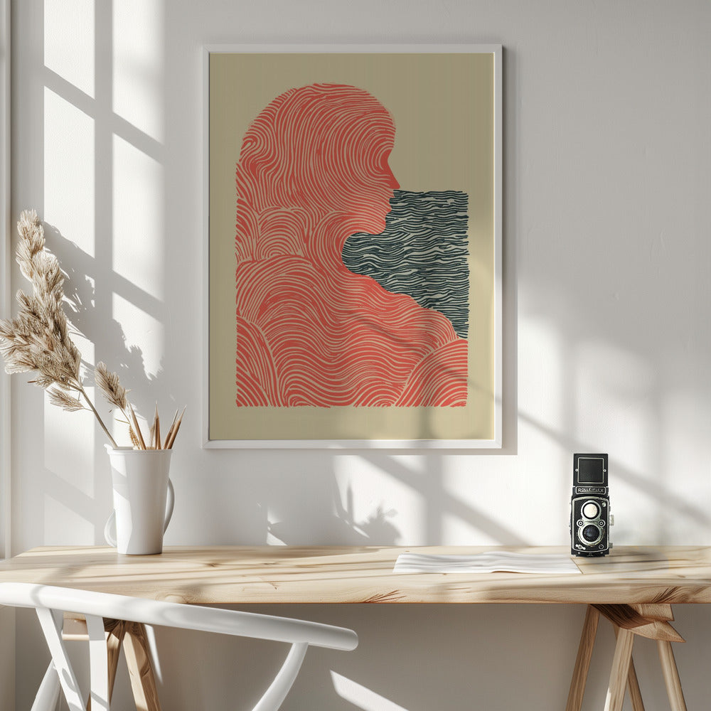 She and the Sea - Poster / Art Print - interiör
