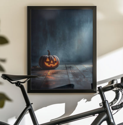 Lantern Pumpkin Halloween Scene (1) - Poster / Art Print - interiör