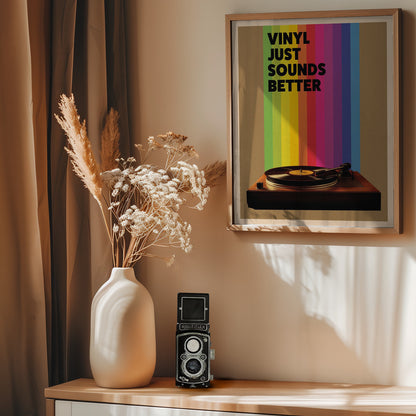 Vinyl Just Sounds Better - Poster / Art Print - interiör