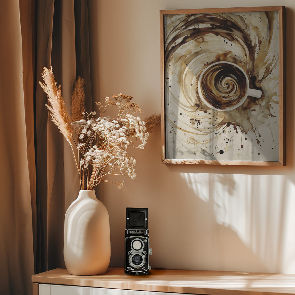 Swirling Coffee - Poster / Art Print - interiör