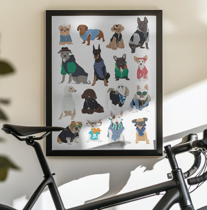 Cool Dog Print - Poster / Art Print - interiör