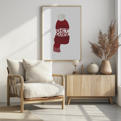 Get cozy (red) - Poster / Art Print - interiör