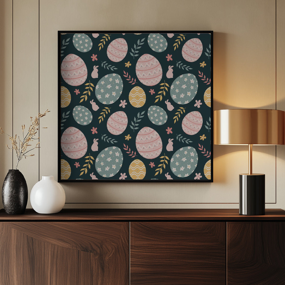 Easter repeat pattern - Poster / Art Print - interiör