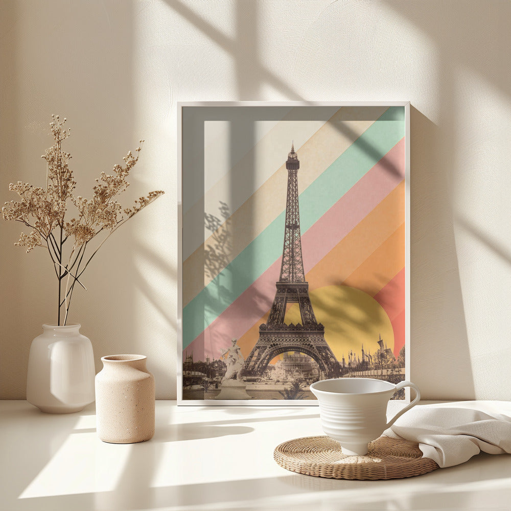Eiffel Tower Rainbow - Poster / Art Print - interiör